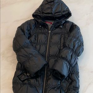Liu Jo Girls Black Puffer Hooded Jacket-Size 8